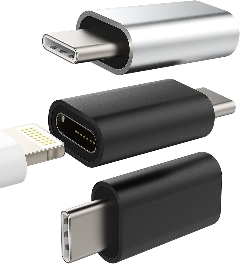 3 Pack USB C Male to Lightning Female Adapter, Compatible with iPhone 12, 11 Pro Max, iPad Air, Samsung Galaxy Note S20, S21 - DURABLE & CONVENIENT