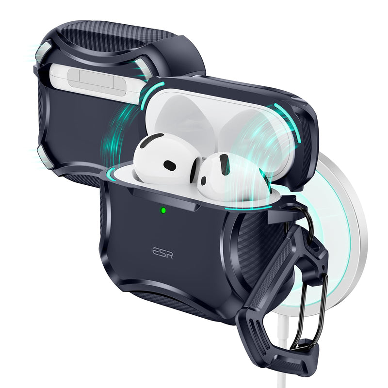 ESR for Airpods 4 Case (Halolock), Compatible with Airpods 4Th Generation Case (2024), Compatible with Magsafe, Powerful Drop Protection, Magnetic