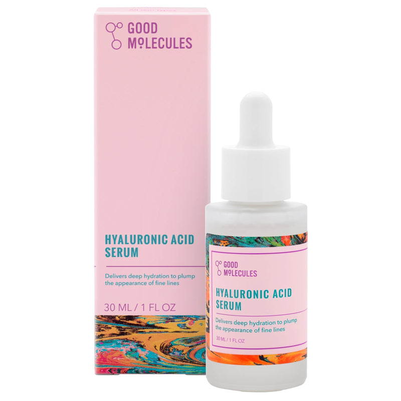 Good Molecules Hyaluronic Acid Serum - 1% Hyaluronic Acid Non-greasy Ultra Hydrating Serum, Facial Moisturizer for Plumper Skin, Skin Care for