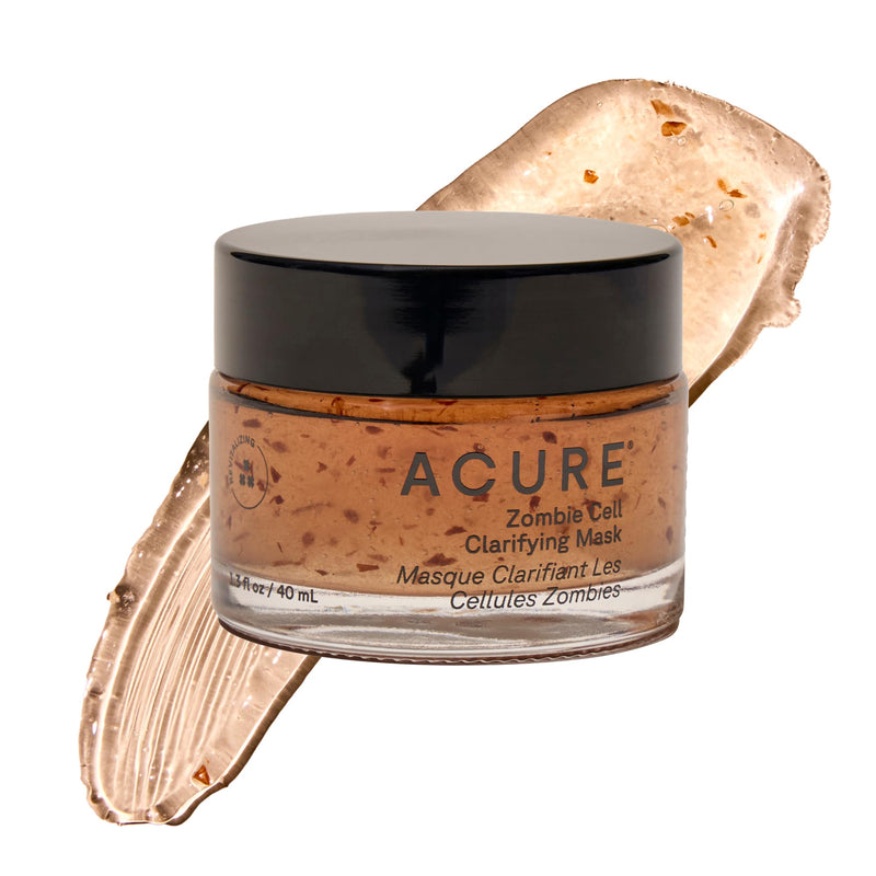 Acure Zombie Cell Clarifying Mask - Pore Minimizer - 1.3 fl oz | Detoxifying Face Mask with Niacinamide, Facial Treatment for Dark Spots &