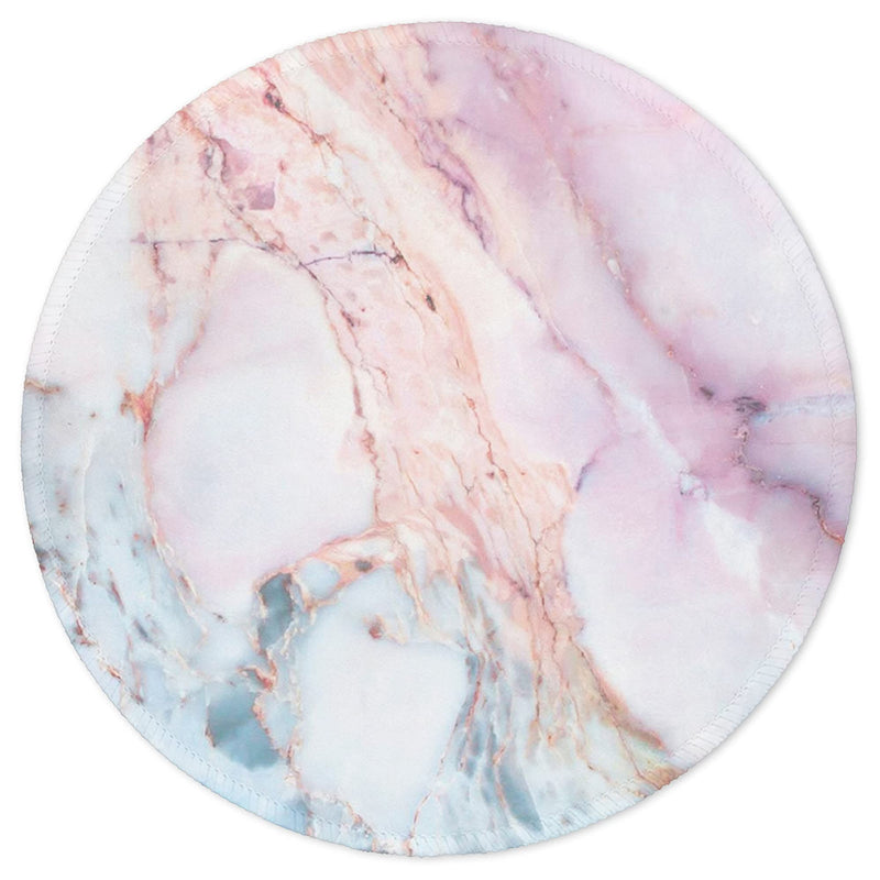 ITNRSIIET Marble round Mouse Pad Pink Marble Customized Premium-Textured Washable Desktop Protection Mouse Mat with Non-Slip Rubber Base