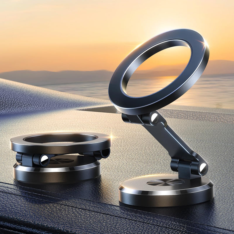 JOYROOM All-Metal MagSafe Car Mount, 360° Rotation Magnetic Phone Holder | Strong Magnets Car Phone Holder for Car Dash, Car Accessories for Women
