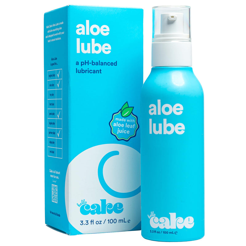 Hello Cake Aloe-Based Lube - Hypoallergenic, pH-Balanced Personal Lubricant – Hydrating, Moisturizing & Non-Sticky Glide for Men, Women, &