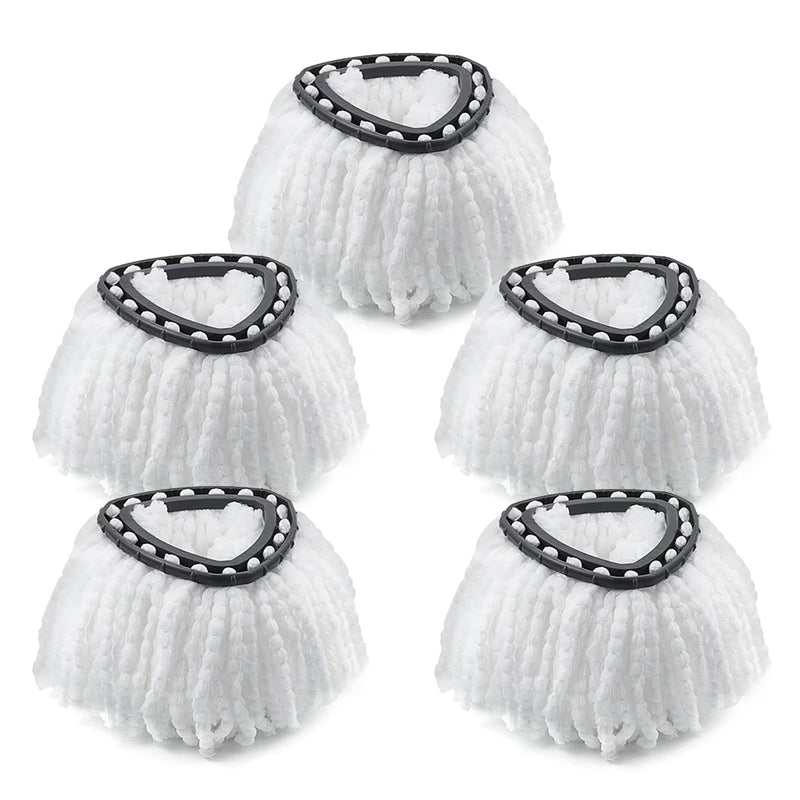 Spin Mop Replacement Heads for O-Cedar EasyWring 1-Tank, Microfiber 5-Pack 5pcs 1-Tank Mop White