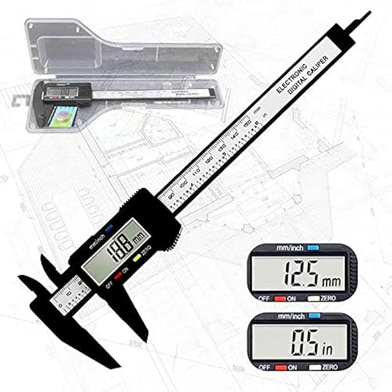 Digital Calipers,Electronic Digital Calipers,LCD Screen Displays Plastic Caliper