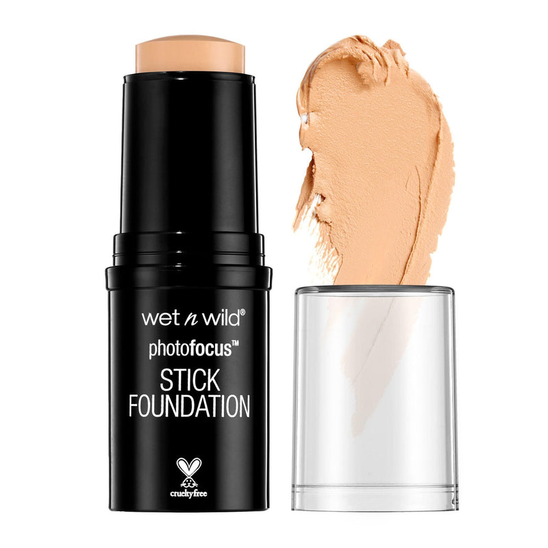 wet n wild Photo Focus Matte Foundation Stick Makeup, Shell Ivory | Vegan & Cruelty-Free Shell Ivory 1 Count (Pack of 1)