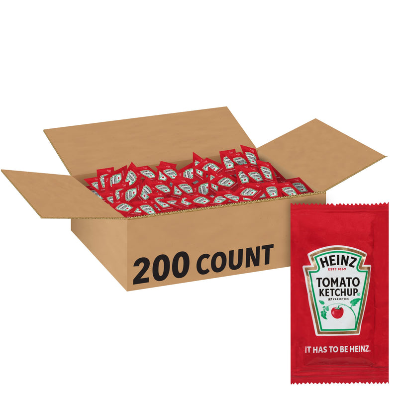 Heinz Ketchup Single Serve Packet (0.3 oz Packets, Pack of 200) 0.3 Ounce (Pack of 200)