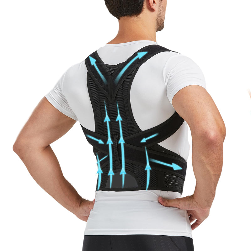 YOII Back Brace Posture Corrector for Men and Women, Fully Upper Back Support for Back,Neck,Shoulder,Lower Back Pain Relief Large