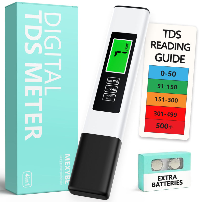 2025 All-New 4 in 1 Tds Meter Digital Water Tester - Accurate and Reliable TDS EC & Temp(°C,°F) Meter - 0-9999ppm - Professional Testing for