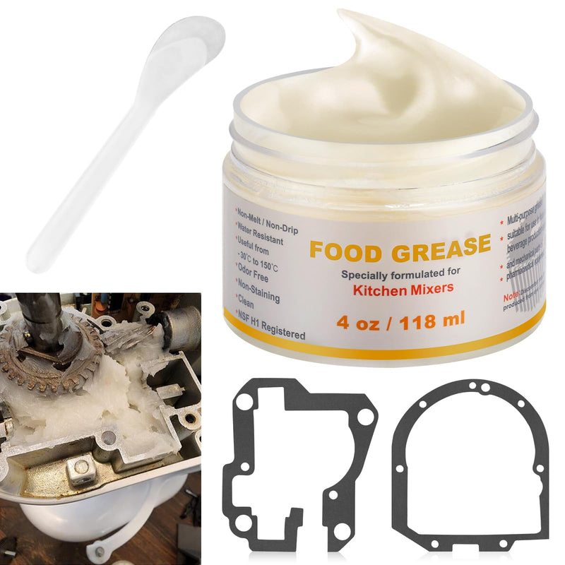 4 Oz Food Grade Grease for Kitchen Aid Stand Mixer - by Huthbrother, Universally for Kitchen Stand Mixer, Mixer Gear Attachments, Include Gasket