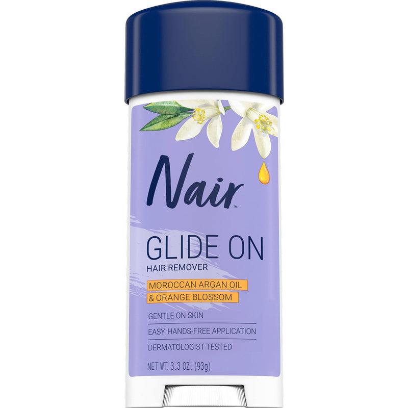Nair Glide On Hair Removal Cream, Arm, Leg, and Bikini Hair Remover, Depilatory Cream, 3.3 Oz Stick 3.3 Ounce (Pack of 1)