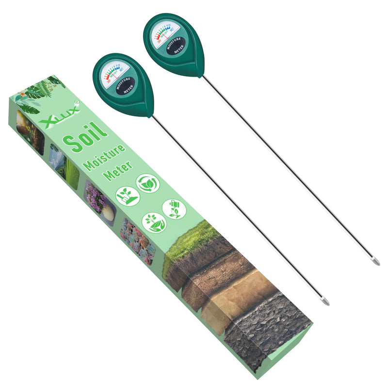 XLUX 2 Pack Long Probe Plant Soil Moisture Meter, Battery-Free 1 40CM-2 Pack