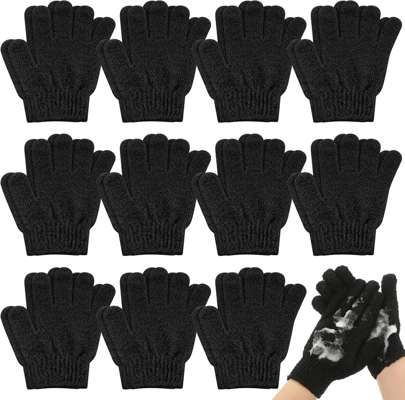 Ramede 30 Pair Exfoliating Glove Double Sided Exfoliating Bath Gloves Pack Nylon Colorful Shower for Men Women Beauty Spa Massage Shower Deep