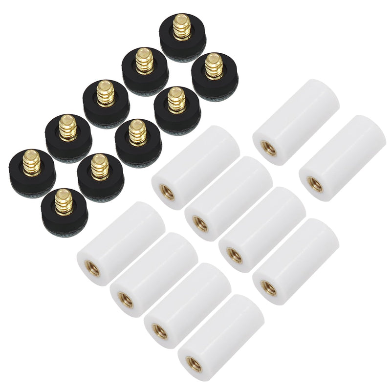 OCR 10Pcs 13mm Soft Grey Cue Tips Billiard Replacement Screw-on Tips with Pool Cue Stick Ferrules
