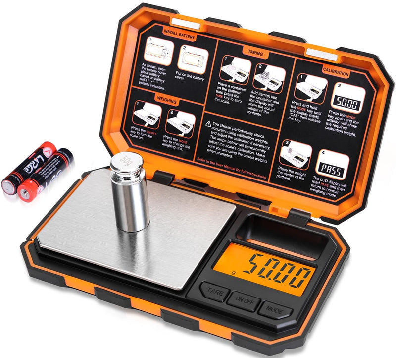 Fuzion Digital Pocket Scale, 200g x 0.01g, 6 Units Conversion Mini Scale with LCD Display, Tare Function for Food, Jewelry, Medicine, Coffee