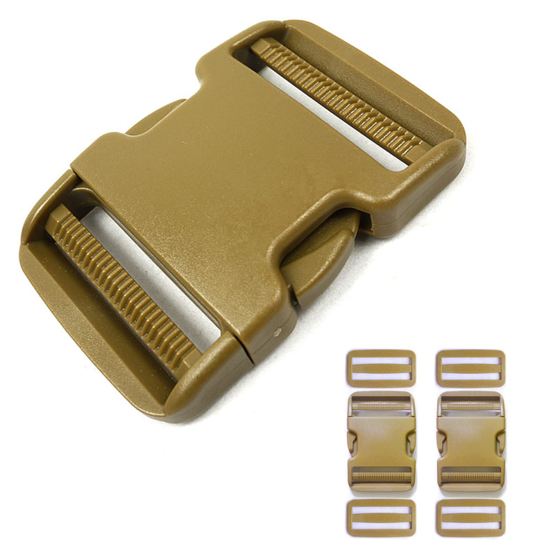2 Inch Belt Buckle Clip, 2 Pack Quick Side Release Buckles Extra Thick Dual Adjustable Heavy Duty Plastic Buckle Replacement for 2''(50mm) Nylon
