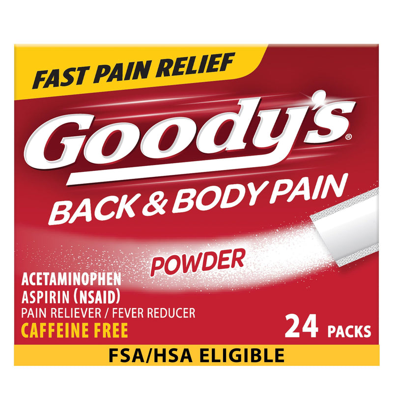 Goody's Back and Body Pain Relief Powder, 24 ct (Pack of 1) Orange 24 Count (Pack of 1)