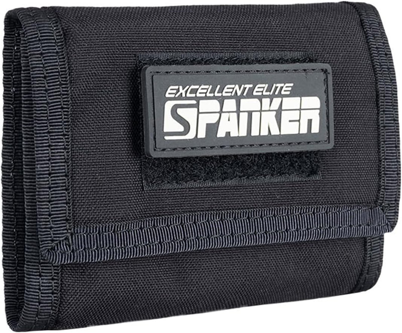 EXCELLENT ELITE SPANKER Nylon Trifold Wallet for Men ID Card Holder | Mens velcro wallet trifold,Tactical Military Wallet with Coin Pocket BLK