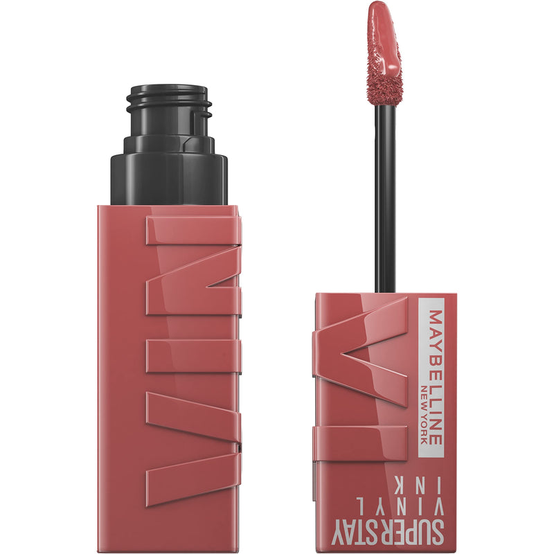 Maybelline Super Stay Vinyl Ink Longwear No-Budge Liquid Lipcolor Makeup, Highly Pigmented Color and Instant Shine, Cheeky, Rose Nude Lipstick,