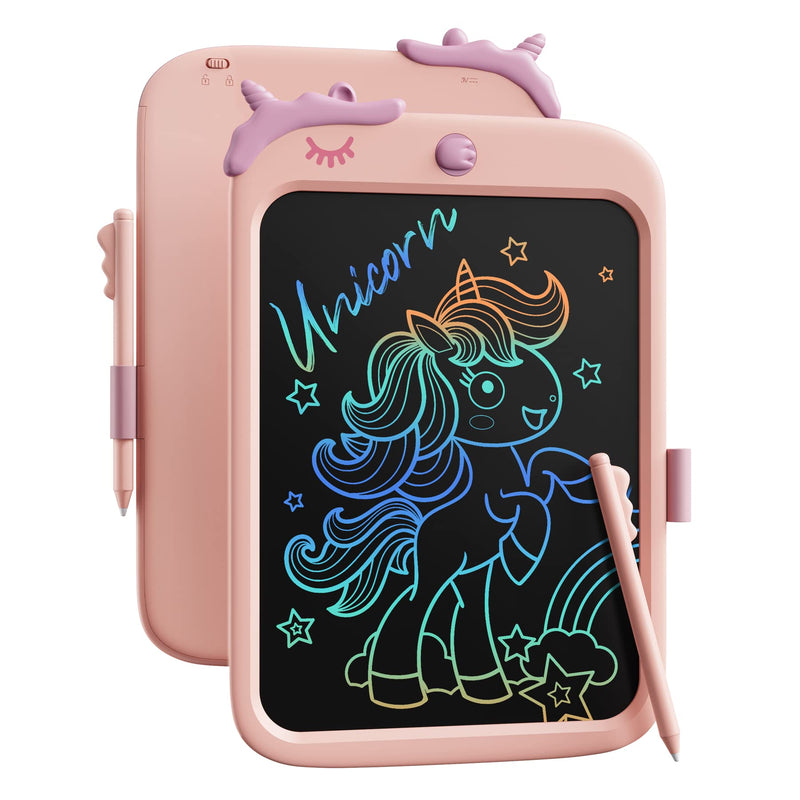 10 inch LCD Writing Tablet for Kids, Unicorn Toys Gifts for Girls Aged 3-5, Toddler Girl Kids Educational Travel Toy, Birthday Gift for 3 4 5 6 7