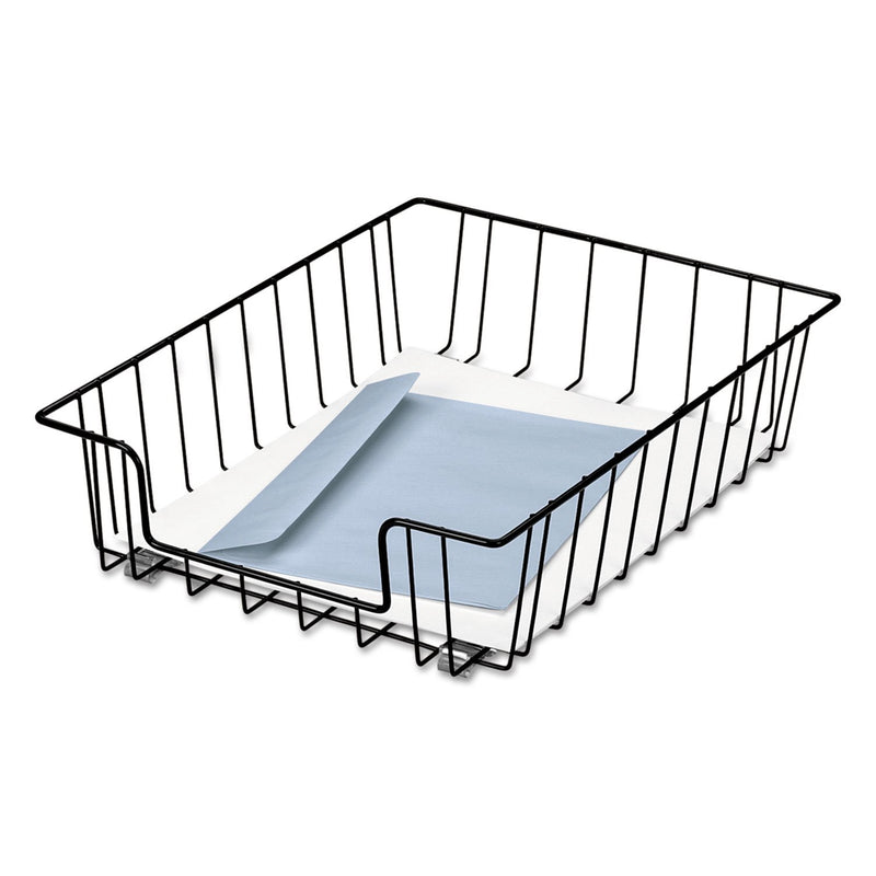 Fellowes Workstation 3" Letter Desk Tray Organizer, Wire, Black (60112)