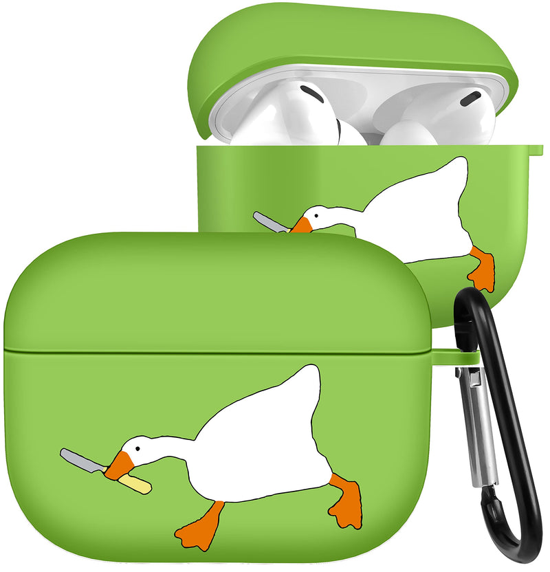 for Airpod Pro 2 Generation Cover Cute Funny Funda Women Silicone Estuche Protector for Air Pod Pro 2nd Generation Green Kawaii Fun Aesthetic
