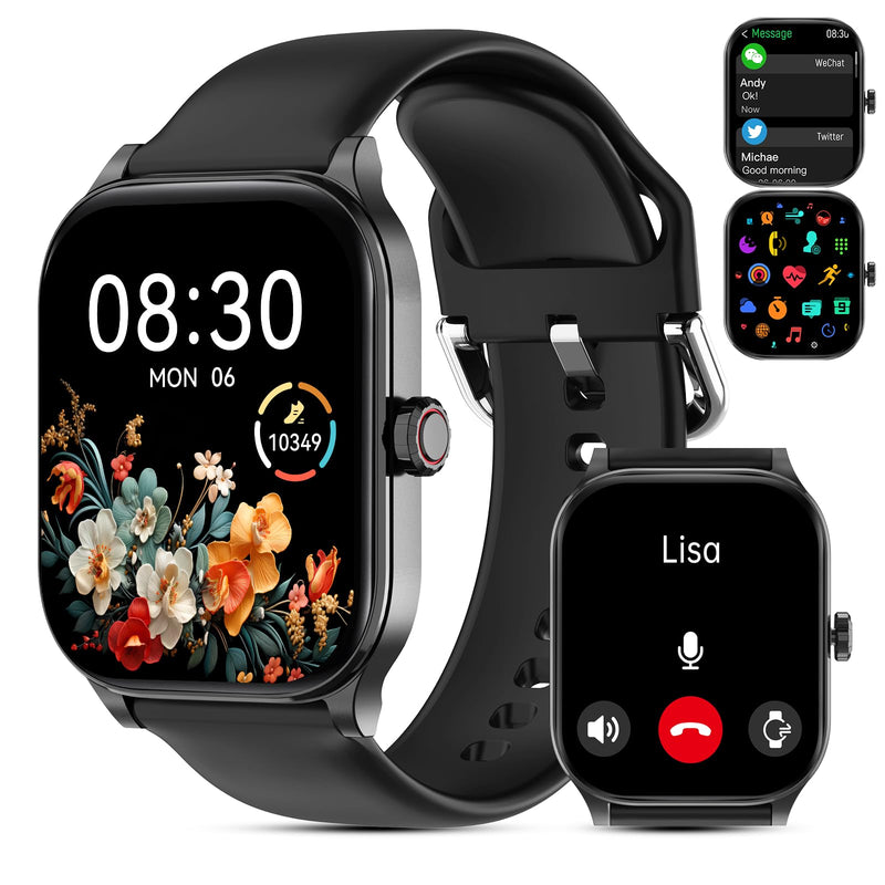 Smart Watch for Women Men(Answer/Make Call), Smartwatches with Heart Rate/SpO2/Sleep/Stress Monitor, IP68 Waterproof Activity Tracker for Android