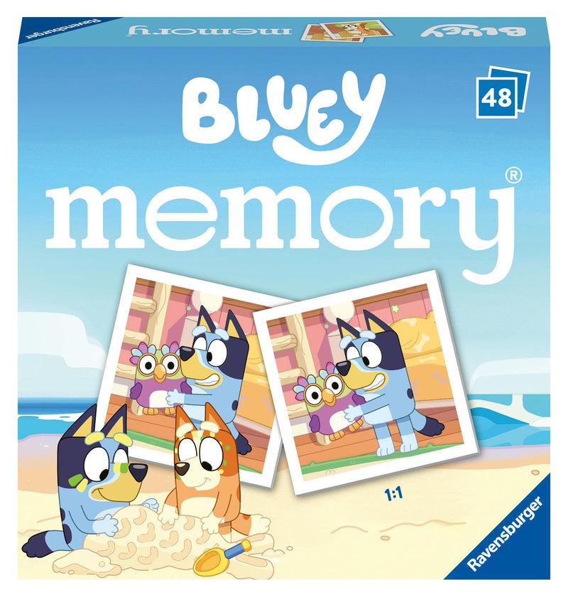 Ravensburger Bluey Mini Memory Matching Picture Snap Pairs Game for Kids Age 3 Years and Up