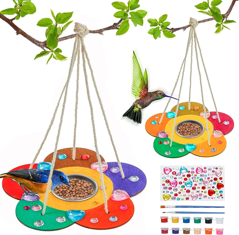DIY Wooden Bird Feeders Craft Kits, Arts & Craft Outdoor Toys for Kids 4-12 DIY Bird Feeders