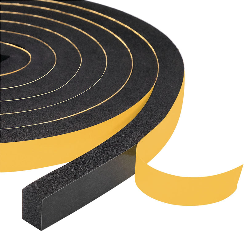 Yotache Foam Weather Stripping Tape 3/4" W X 3/8" T (New Adhesive Craft), Neoprene Foam Rubber Seal for Door Frame Insulation, Sounproofing, 13 Ft
