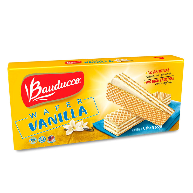 Bauducco Vanilla Wafers - Crispy Wafer Cookies With 3 Delicious, Indulgent, Decadent Layers of Vanilla Flavored Cream - Delicious Sweet Snack or