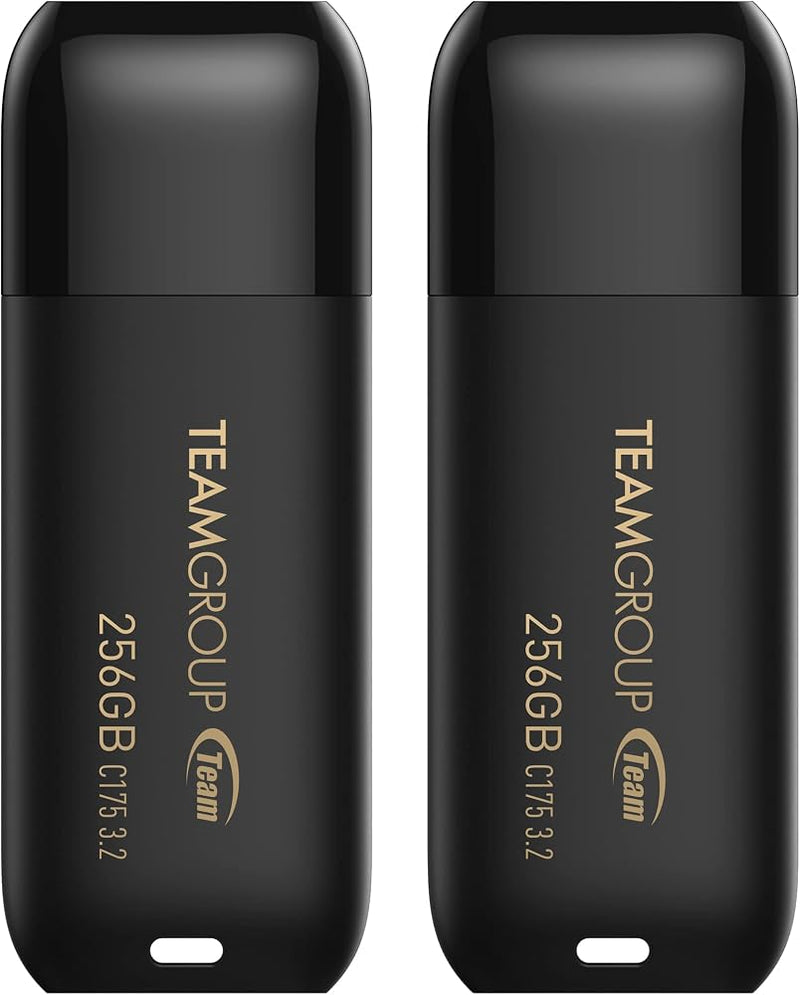 TEAMGROUP C175 256GB 2 Pack USB 3.2 Gen 1 (USB 3.1/3.0) Read 100Mb/S Flash Thumb Drive, External Data Storage Memory Stick Compatible with