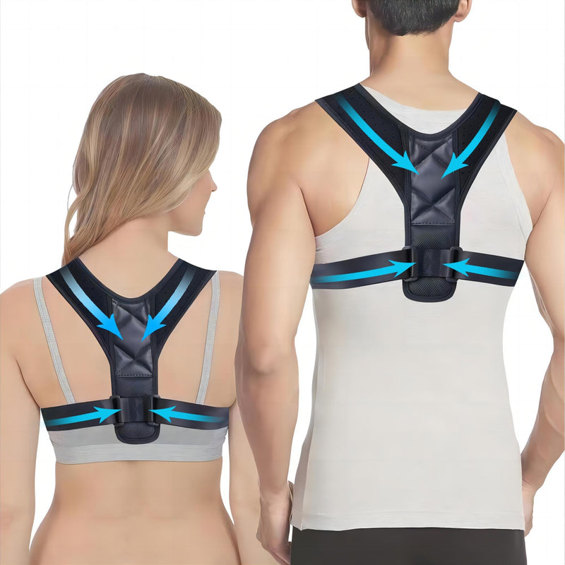 Back Brace Posture and Men - Invisible & Mesh Brace - Adjustable Straightener - Relieve, 100 PCS