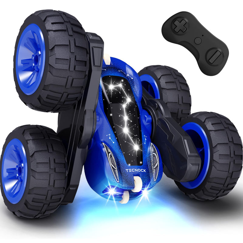 Tecnock Remote Control Car, 2.4Ghz RC Cars with USB-C Easy Charging, 4WD Double Sided 360ð Rotates and Flips RC Stunt Car, Toys Gift for Boys and