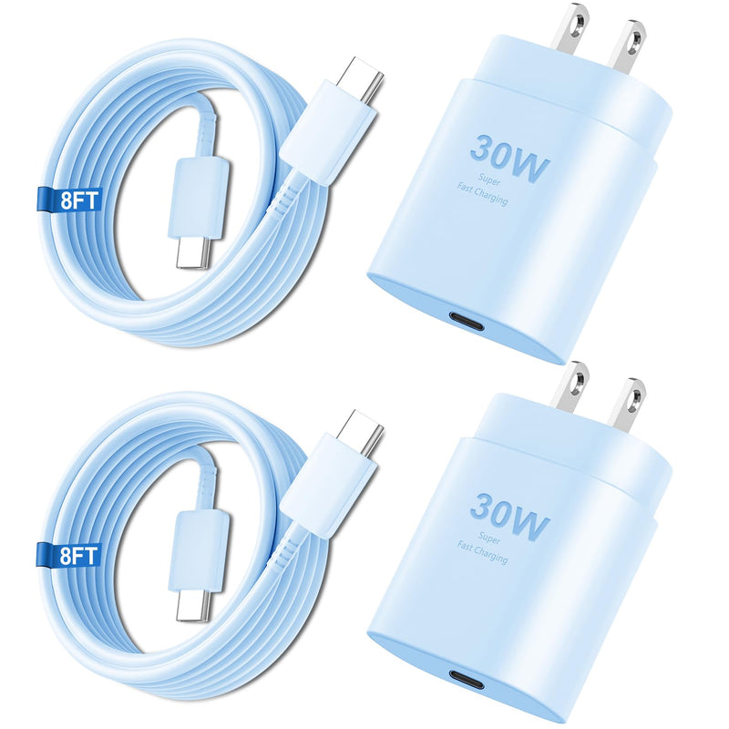 iPhone 16 15 17 Pro Max Charger 30W Type C Chargers USB C Fast Charger Block iPhone 16 Chargers Fast Charging with 8FT C Charging Cable for iPhone