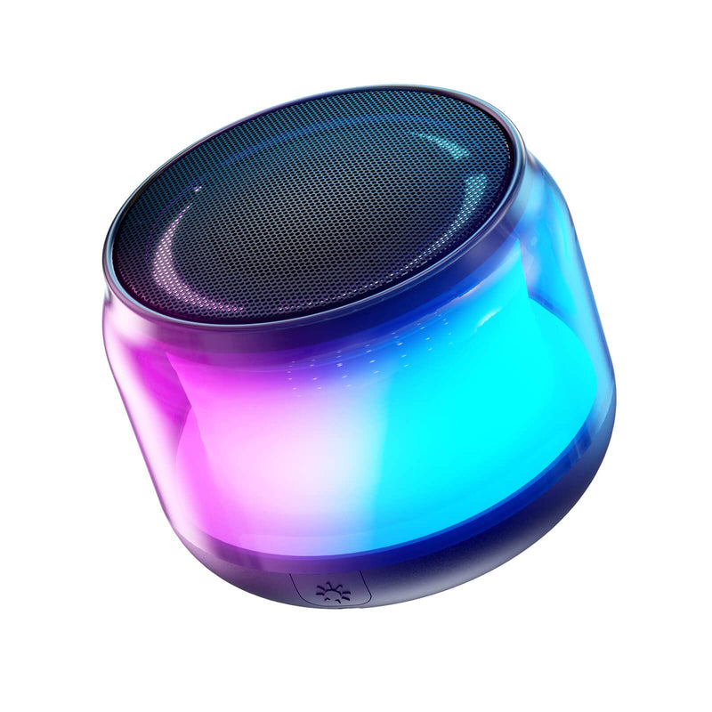 LENRUE Portable Bluetooth Speakers with Colorful Lights, Loud Sound, Small Bluetooth Speaker with Wireless Stereo Pairing, Mini Gifts for Kids,