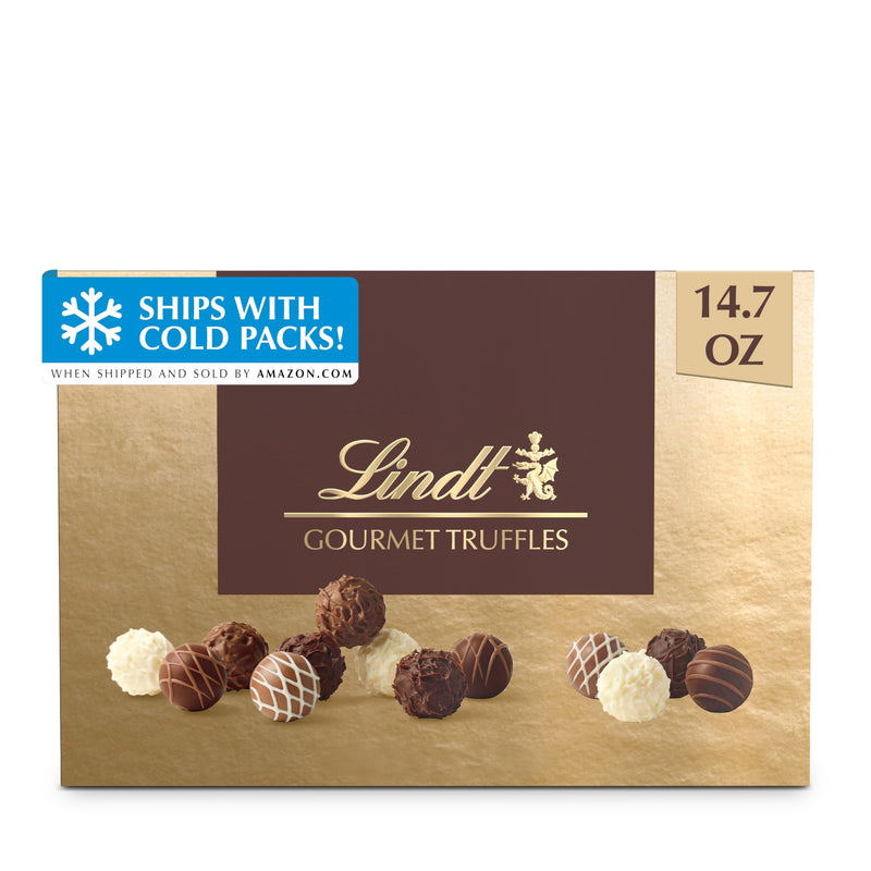 Lindt Gourmet Truffles Assorted Chocolate Candy Gift Box, 14.7 oz. Assorted 14.7 Ounce (Pack of 1)