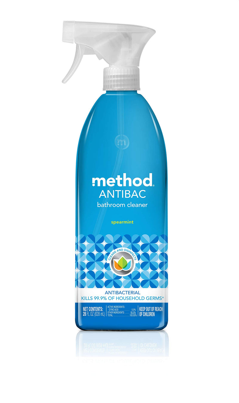 Method Antibacterial Bathroom Cleaner, Spearmint, Removes Mold + Mildew Stains, 28 Fl Oz