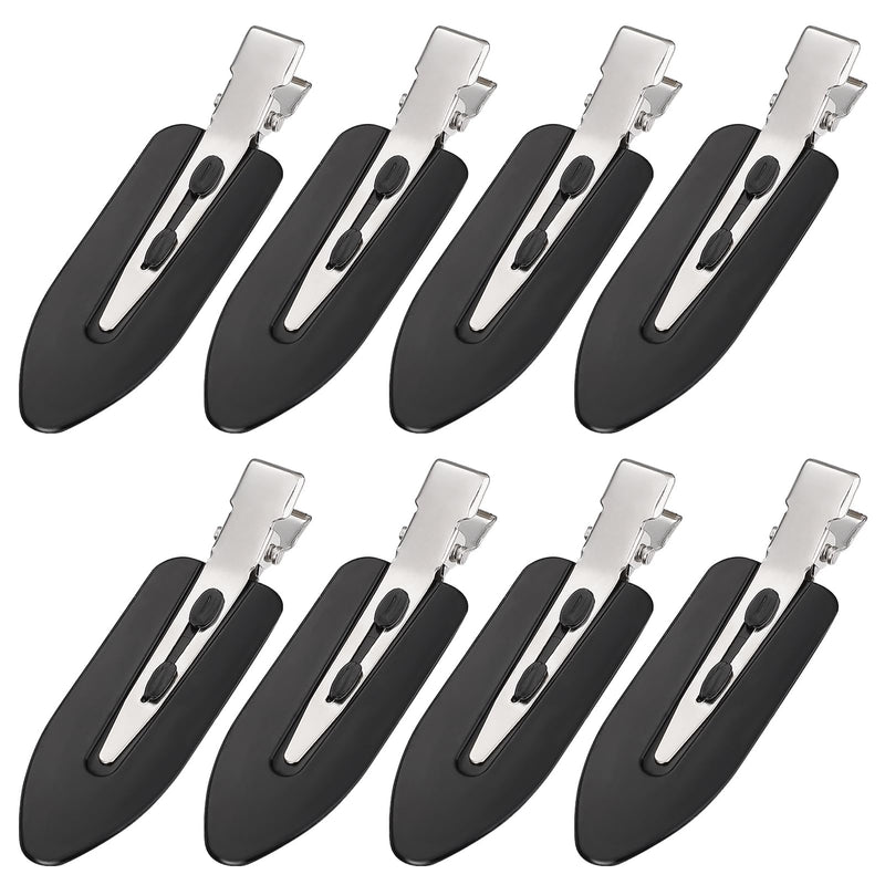 8Pcs Creaseless Hair Clips for Women Styling, Makeup Accessories, Black | MADHOLLY No Crease No Bend, Alligator Flat Hair Barrettes for Fixing