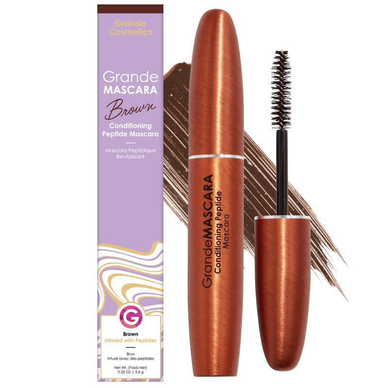 Grande Cosmetics GrandeMASCARA Conditioning Peptide Mascara – Buildable Extreme Volume & Length – Long-Lasting & Clump-Free Black – Lash &