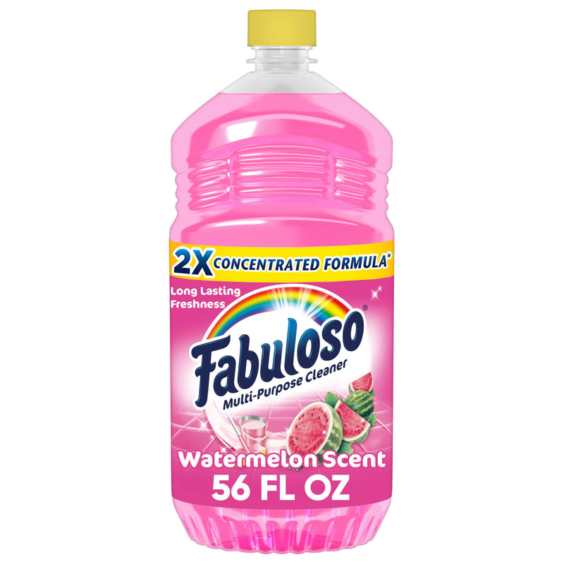 Fabuloso Multi-Purpose Cleaner & Floor Cleaner, 2X Concentrated, Watermelon Scent, 56 Fluid Ounces