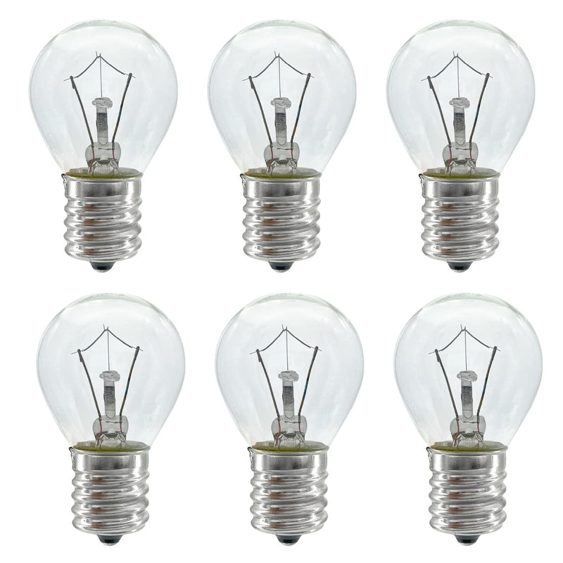 Lava Lamp Bulb, 6 Pack 25 Watt Lava Lamp Light Bulb, S11 E17 Base 120 Volt Lava Lamp Replacement Bulb for 14.5 Inch Glitter and Lava Lamps -