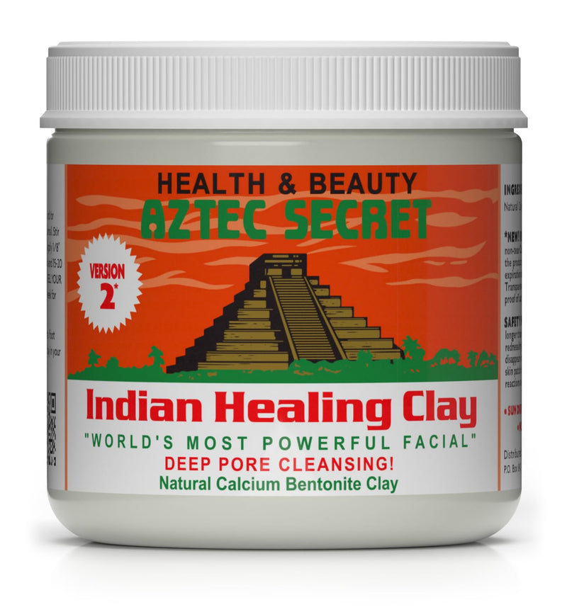 Aztec Secret– Indian Healing Clay 16 Oz – Deep Pore Cleansing Facial & Body Mask – The Original 100% Natural Calcium Bentonite Clay – New Version