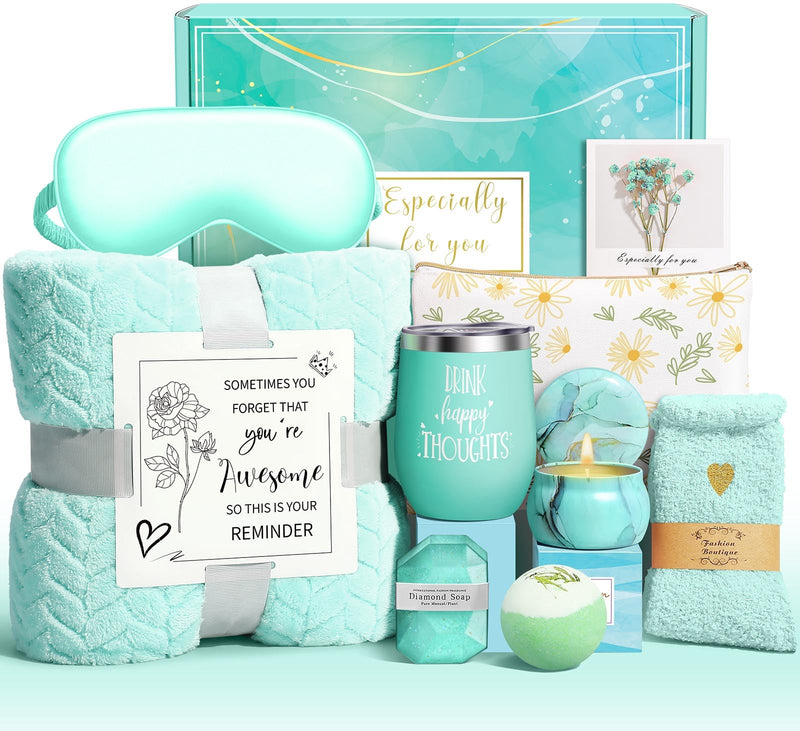 Wasocol Happy Birthday Gifts for Women Mom Grandma Wife Best Friend Sister Her, Unique Relaxing Self Care Package Spa Gift Baskets for Women Ocean