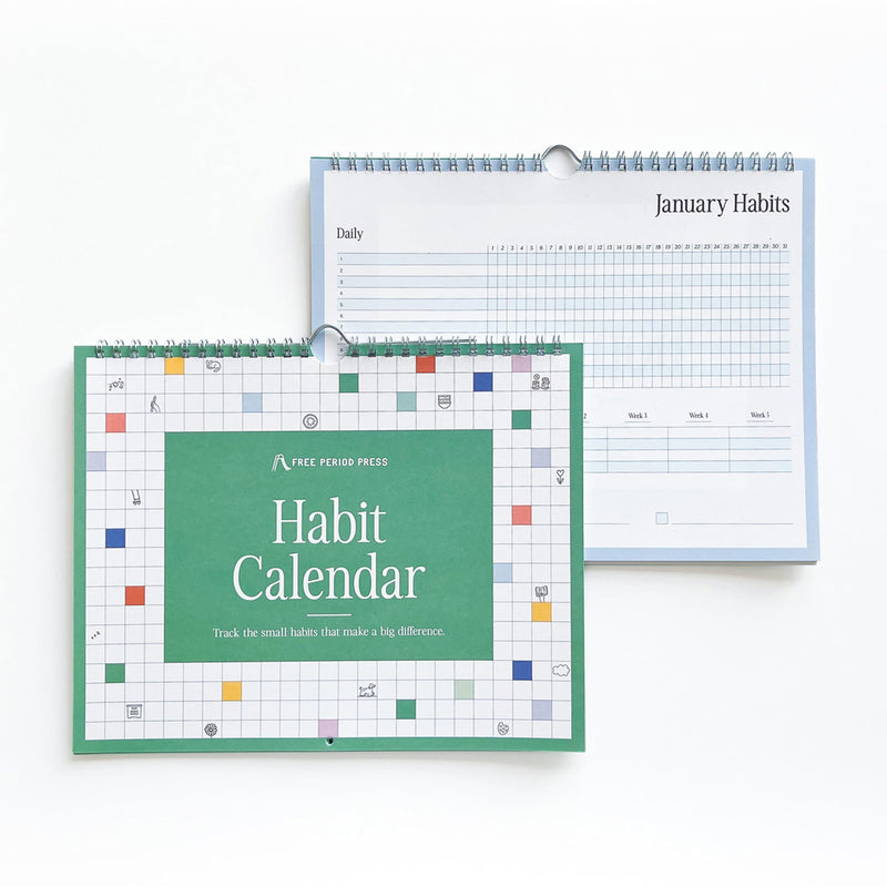 Habit Tracker Calendar & to Do List Planner, Spiral Bound Habit Tracker with Writable Goals, 12 Months Undated, 8"X10â
