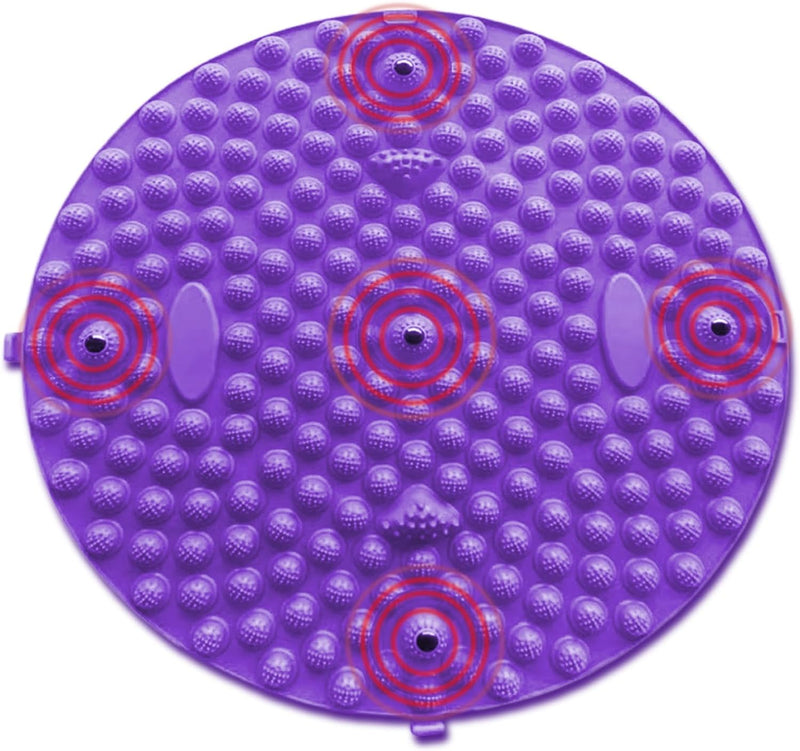 Foot Massager Mat, Manual Massage Tool with Magnetic Therapy Acupressure Disc for Feet Relaxation, Foot Relieve Stress Treatment (Blue)