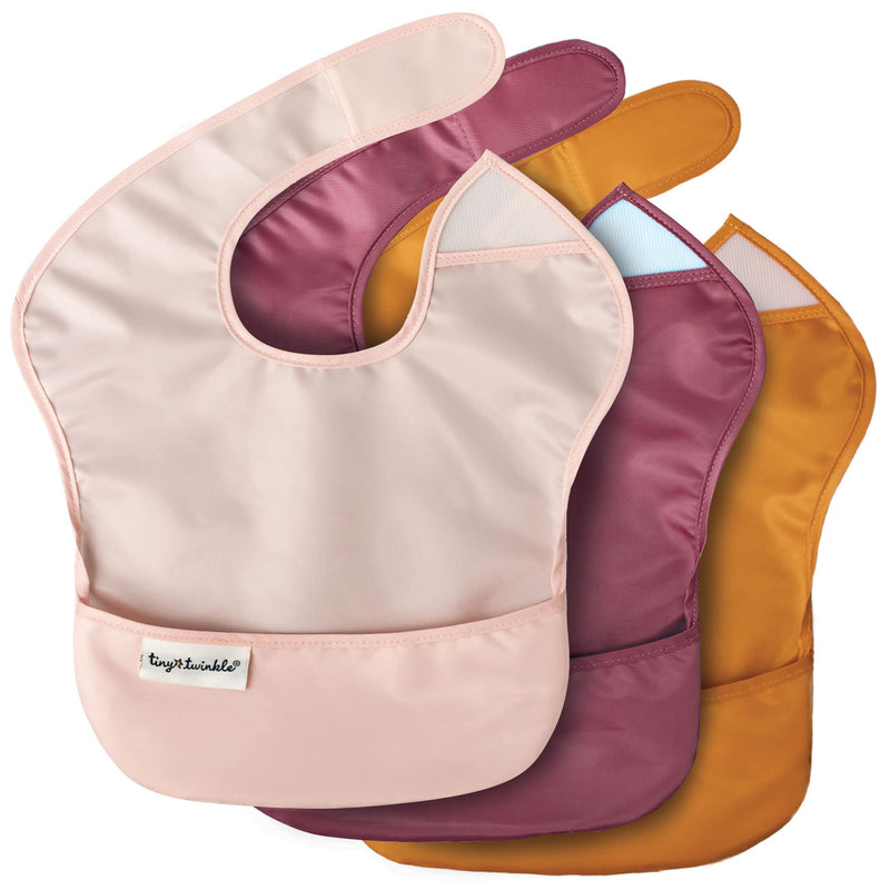 Tiny Twinkle Mess-Proof Baby Bibs for Eating | Waterproof, Wipeable Toddler Bibs with Catch-All Pocket | Feeding Bibs for Girls & Boys(3