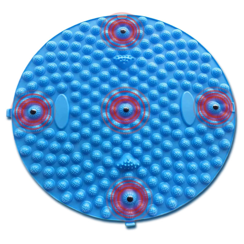 Foot Massager Mat, Manual Massage Tool with Magnetic Therapy Acupressure Disc for Feet Relaxation, Foot Relieve Stress Treatment (Blue)