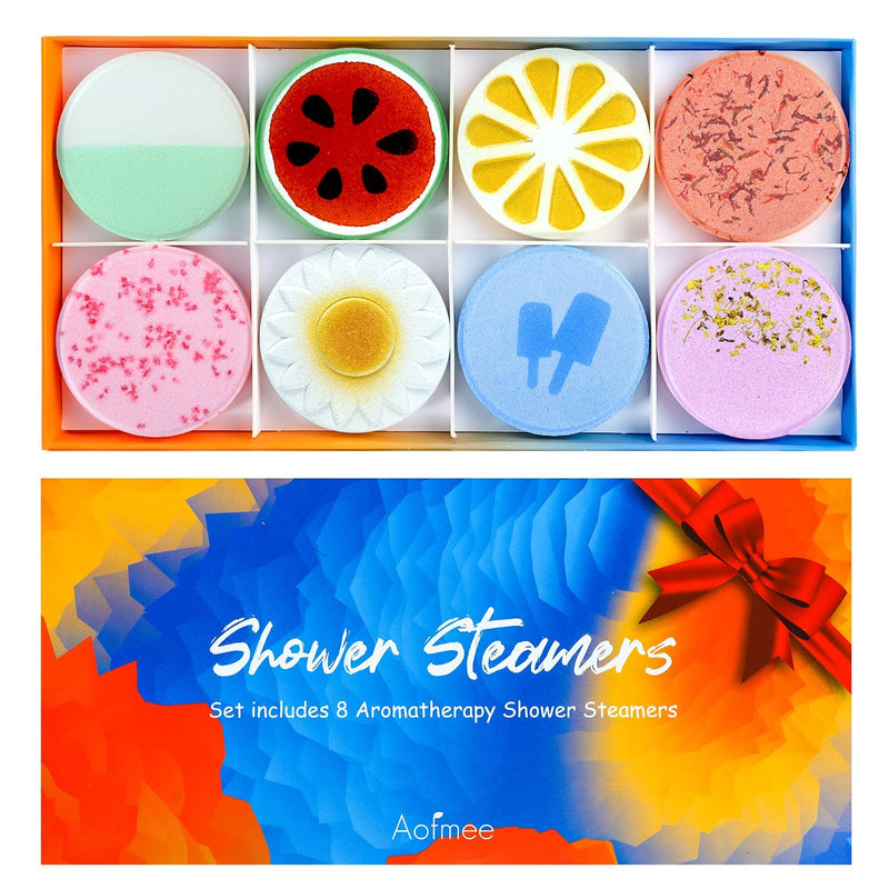 Aofmee Shower Steamers Aromatherapy - 8 Pack Shower Bombs Gift Set, Shower Tablets with Essential Oils for Relaxation, Valentines Day Gifts Self