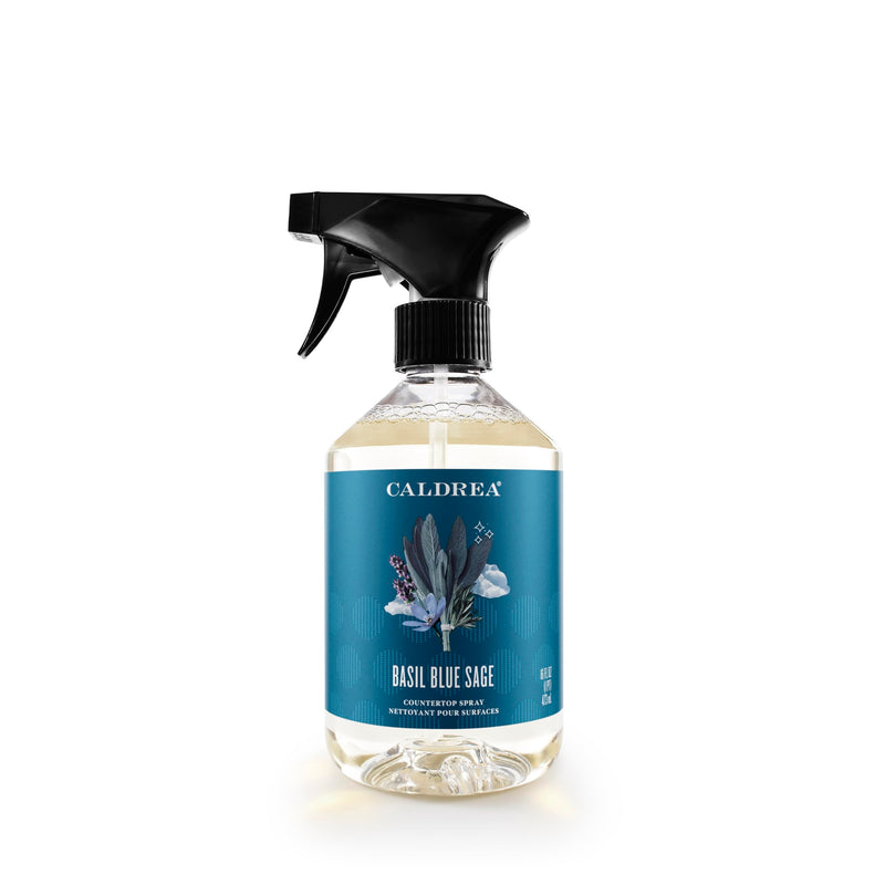 Caldrea Multi-surface CounterTop Spray Cleaner, Made With Vegetable Protein Extract, Basil Blue Sage, 16 Fl Oz Basil Blue Sage 16 Fl Oz (Pack of 1)